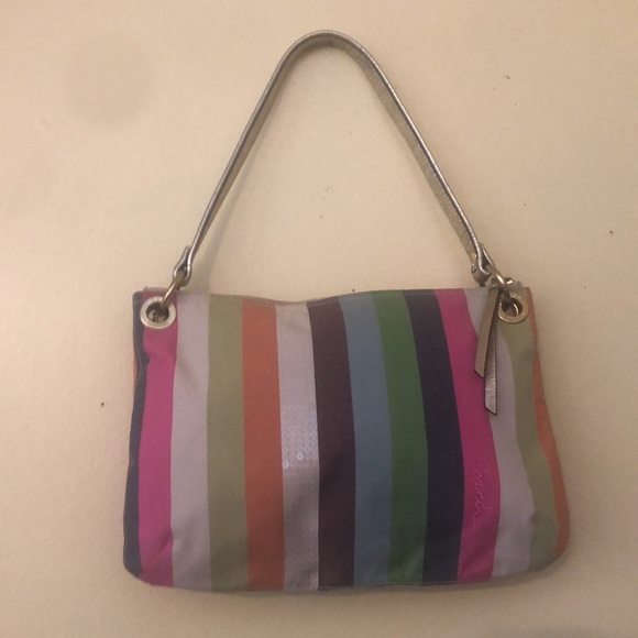 SOLD Gorgeous Coach multicolor bag - Picture 2 of 9